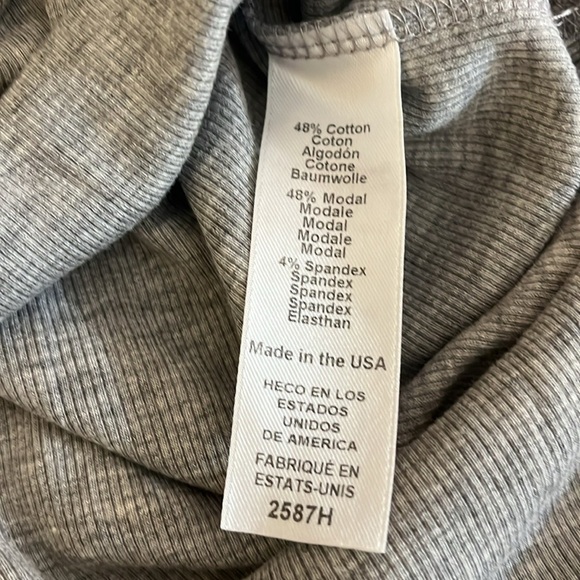 Michael Stars | Rae ribbed midi skirt Ruched gray Heather Women’s size S soft - Picture 6 of 8